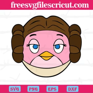 Angry Birds Star Wars Leia, Vector Illustrations