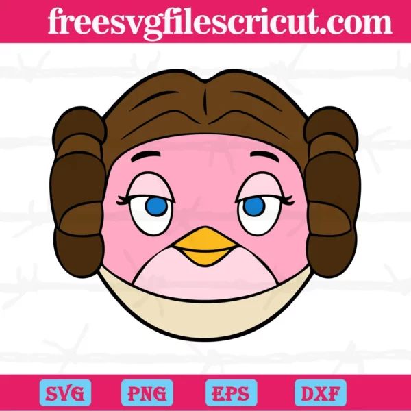 Angry Birds Star Wars Leia, Vector Illustrations