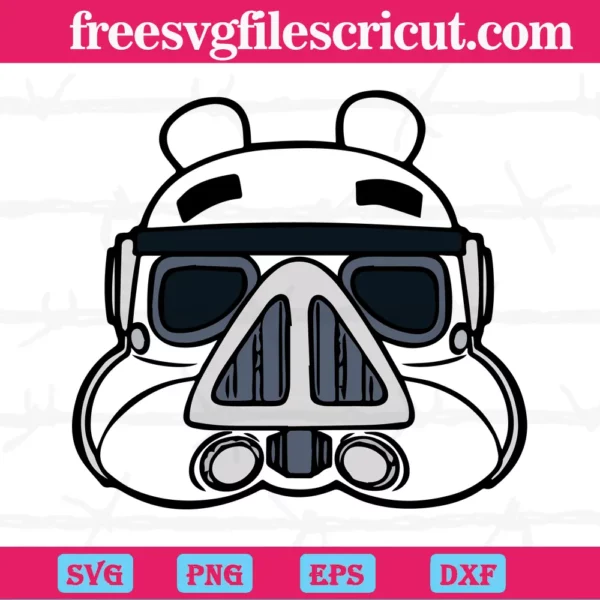 Angry Birds Star Wars Stormtrooper’S Head, Svg Designs