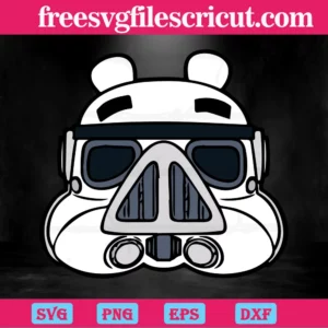 Angry Birds Star Wars Stormtrooper’S Head, Svg Designs Invert