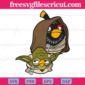 Angry Birds Star Wars Yoda And Boom, Svg Cut Files