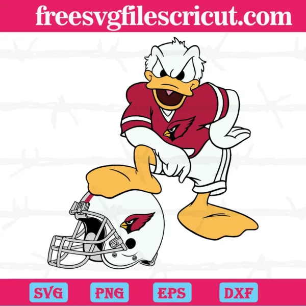 Arizona Cardinals Donald Duck, Svg Png Dxf Eps Designs Download