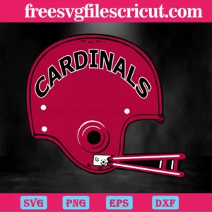 Arizona Cardinals Football Helmet, Svg Files For Crafting And Diy Projects Invert
