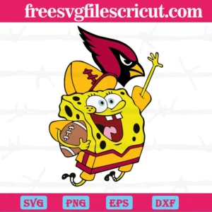 Arizona Cardinals Football Spongebob, High-Quality Svg Files