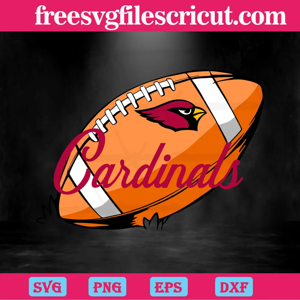 Arizona Cardinals logo with white text svg, nfl svg, eps, dxf, png