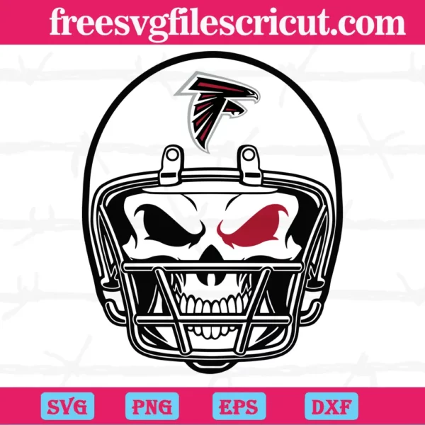 Atlanta Falcons Skull Helmet, Svg Files