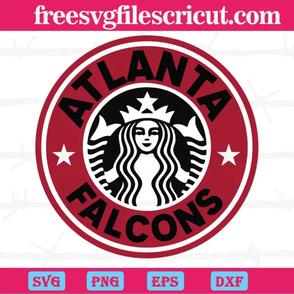 Atlanta Falcons Starbucks Wrap, Svg Png Dxf Eps Cricut