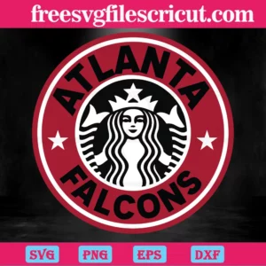 Atlanta Falcons Starbucks Wrap, Svg Png Dxf Eps Cricut Invert