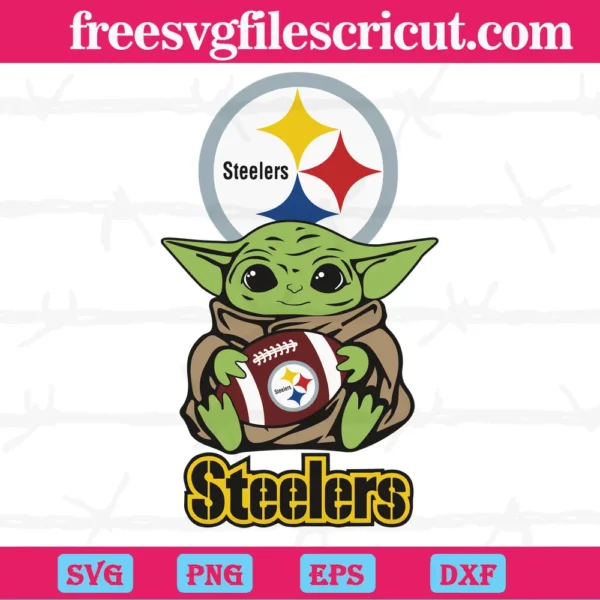 Baby Yoda Star Wars Pittsburgh Steelers, Svg File Formats