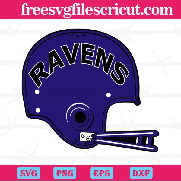 Baltimore Ravens Football Helmet, Svg Files For Crafting And Diy Projects