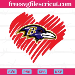 Baltimore Ravens Heart, Scalable Vector Graphics