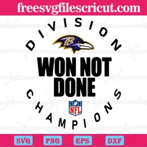 Baltimore Ravens Nfl Division Won Not Done Champion, Svg Icons