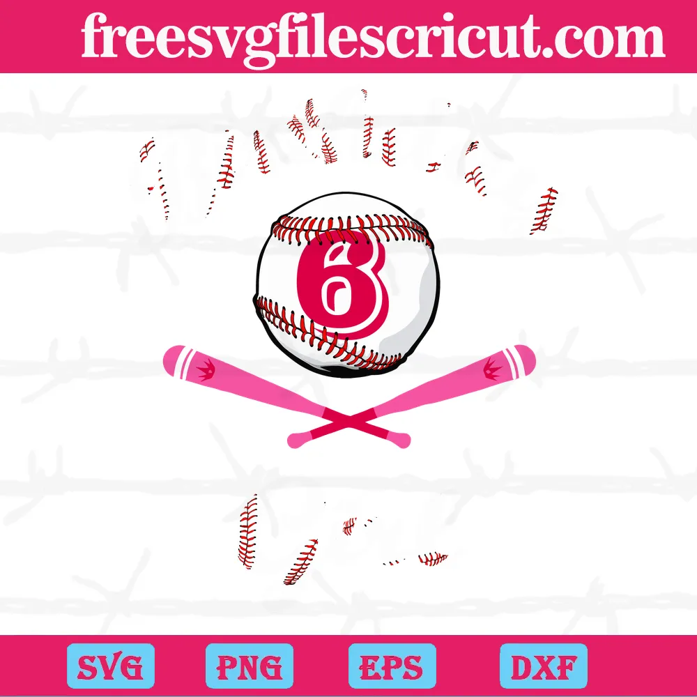 Baseball 6Th Birthday Girl, Svg File Formats - free svg files for cricut