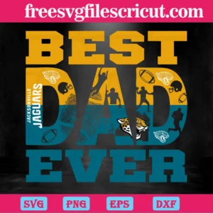 Best Dad Ever Jacksonville Jaguars, Svg Designs Invert