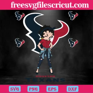 Betty Boop Houston Texans, Scalable Vector Graphics Invert