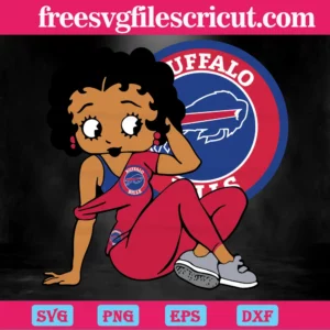 Buffalo Bills Betty Boop, Cutting File Svg Invert
