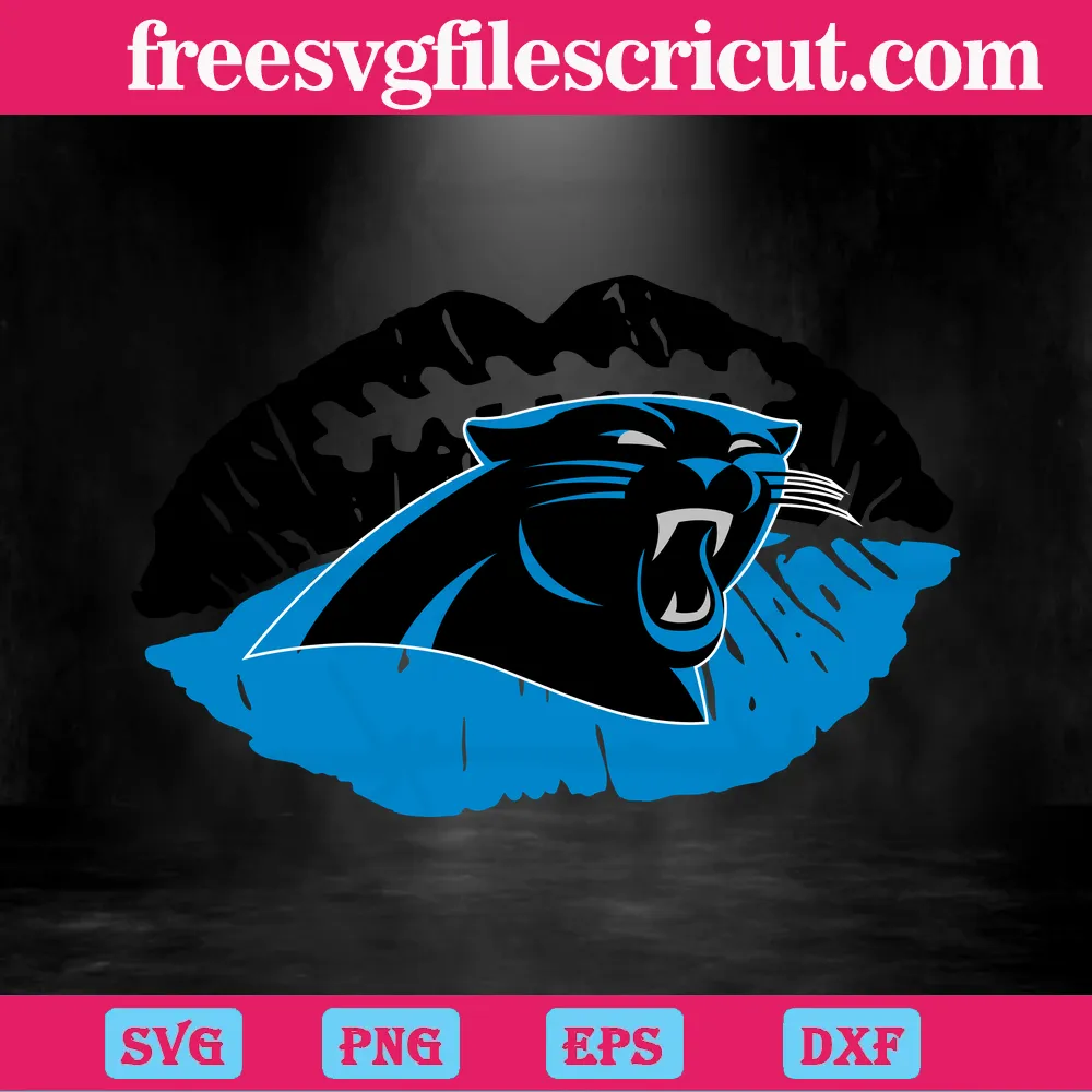 Carolina Panthers Nfl Lips, Svg Png Dxf Eps Cricut Silhouette