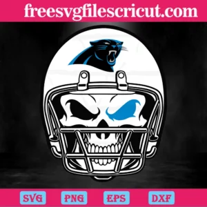 Carolina Panthers Skull Helmet, Svg Png Dxf Eps Designs Download Invert