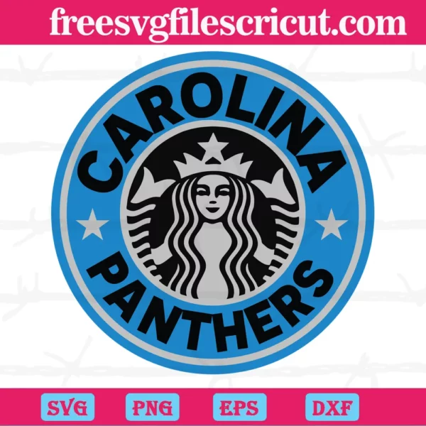 Carolina Panthers Starbucks Wrap, Vector Illustrations
