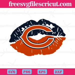 Chicago Bears Nfl Lips, Digital Files