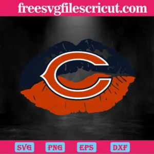 Chicago Bears Nfl Lips, Digital Files Invert
