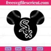 Chicago White Sox Baseball Mickey Mouse Heart, Svg Files