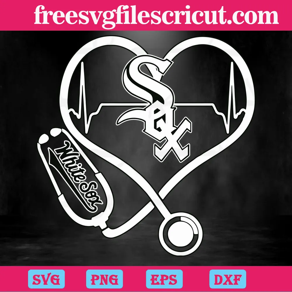 Chicago White Sox Nurse Stethoscope, Svg Png Dxf Eps Digital Files