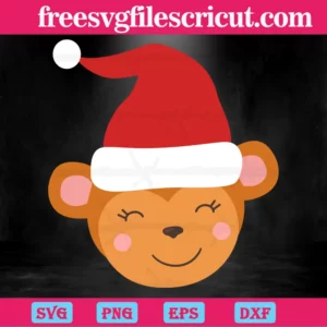 Christmas Hat And Pig Head, Svg File Formats