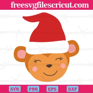 Christmas Hat And Pig Head, Svg File Formats Invert