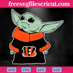 Cincinnati Bengals Nfl Baby Yoda, Vector Svg Invert