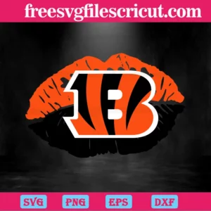 Cincinnati Bengals Nfl Lips, Cutting File Svg Invert