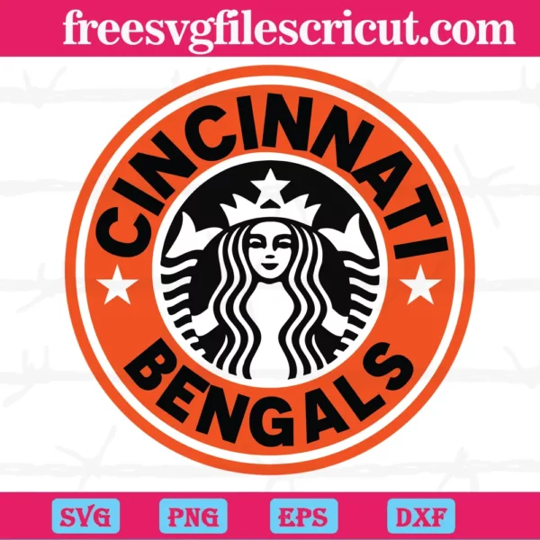 Cincinnati Bengals Starbucks Logo, Svg Png Dxf Eps Designs Download