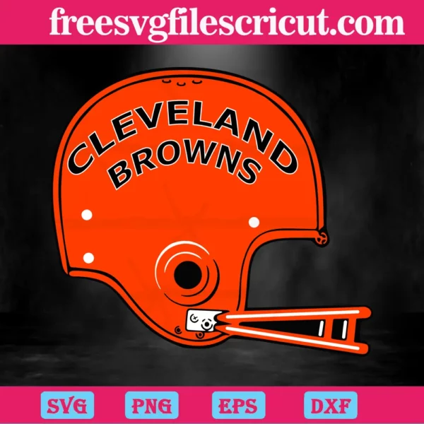 Cleveland Browns Football Helmet, Svg Cut Files Invert