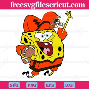 Cleveland Browns Football Spongebob, Svg Files For Crafting And Diy Projects