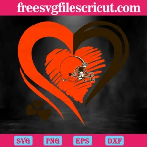 Cleveland Browns Heart Logo, Layered Svg Files Invert