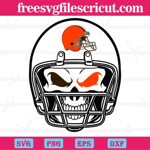 Cleveland Browns Skull Helmet, Cutting File Svg