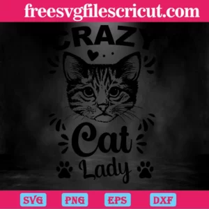 Crazy Cat Lazy, Svg Designs Invert