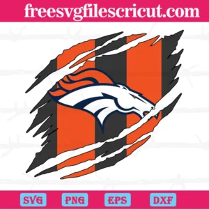 Denver Broncos Torn Nfl, Svg Files For Crafting And Diy Projects