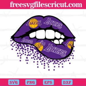 Dripping Lips Los Angeles Lakers, Premium Svg Files