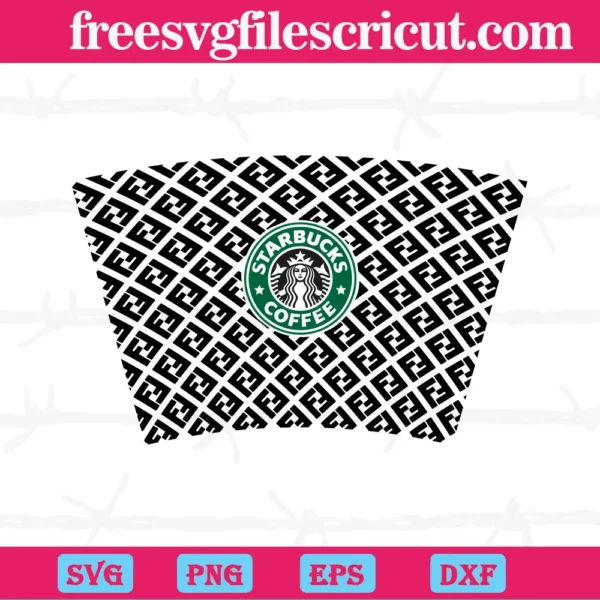 Fendi Starbucks Cup, Svg Png Dxf Eps