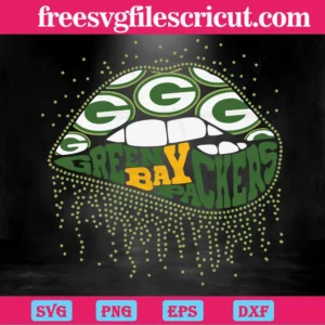 Green Bay Packers Lips, Svg File Formats Invert