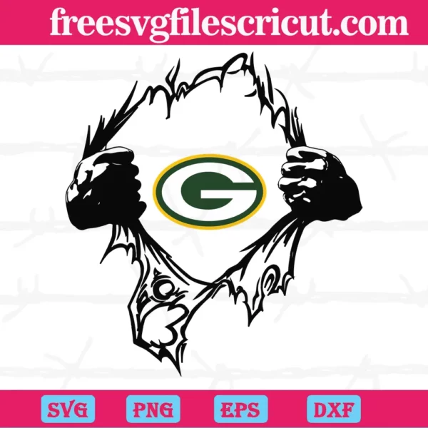 Green Bay Packers Superman, Vector Illustrations