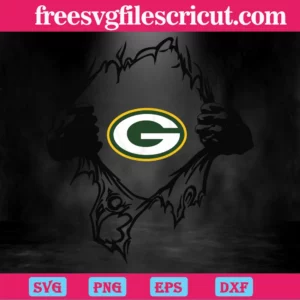 Green Bay Packers Superman, Vector Illustrations Invert
