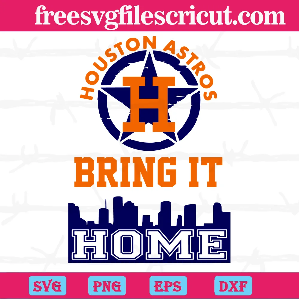Houston Astros Baseball Leopard Logo SVG Cutting Digital File