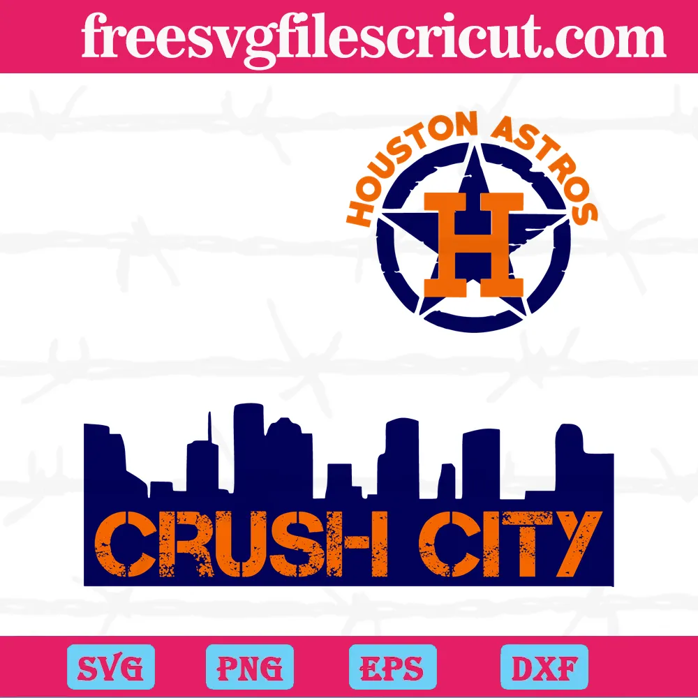 Houston Astros Baseball Team Wall Crack, Svg Png Dxf Eps Cricut Silhouette  - free svg files for cricut