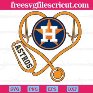 Houston Astros Nurse Stethoscope, Svg Png Dxf Eps Cricut