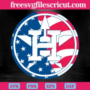 Houston Astros Usa Flag, Svg Png Dxf Eps Cricut Files