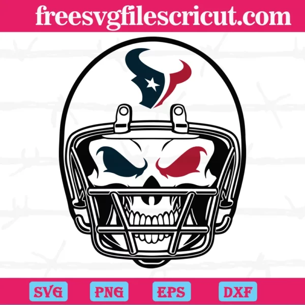 Houston Texans Skull Helmet, Svg Files For Crafting And Diy Projects