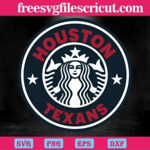 Houston Texans Starbucks Logo, Laser Cut Svg Files Invert