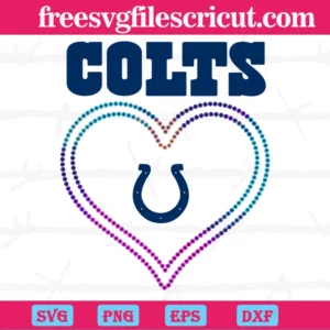 Indianapolis Colts Heart, Vector Illustrations
